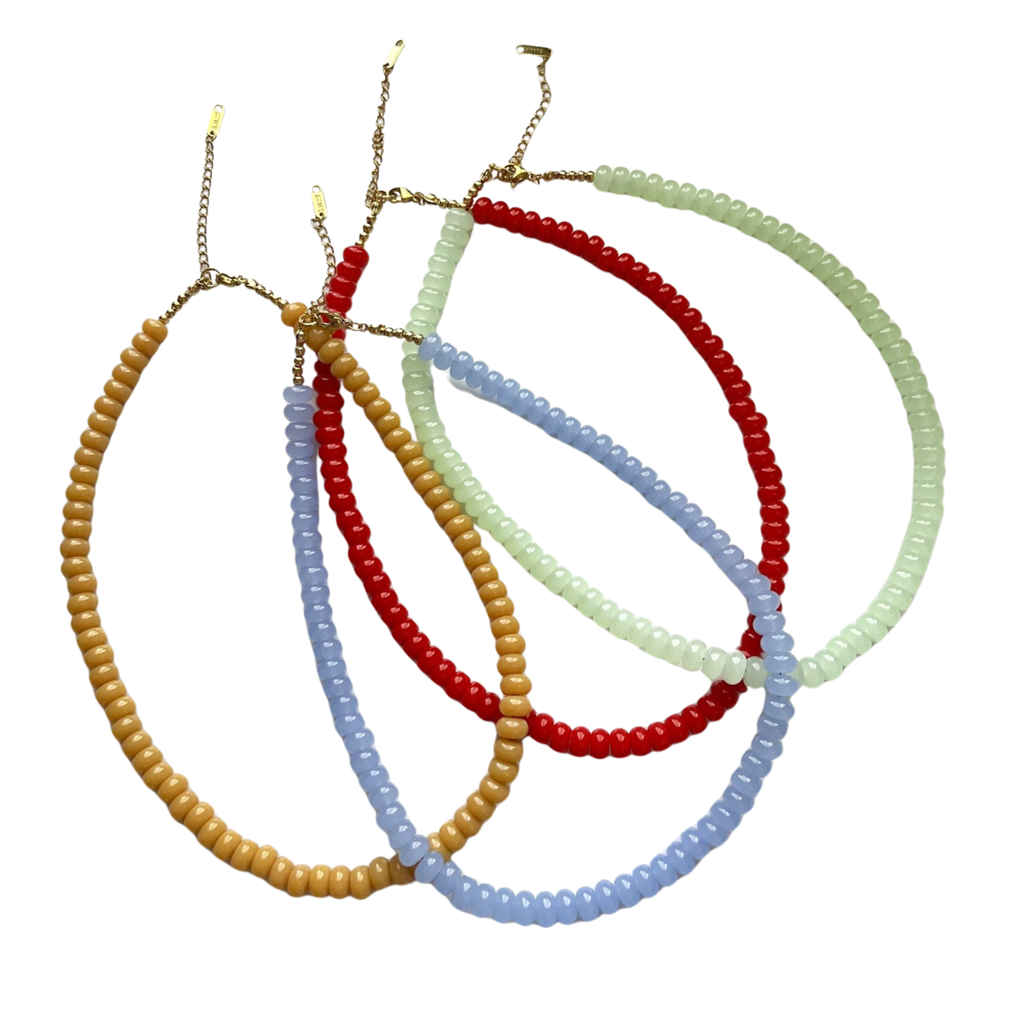 KD050847- Collar Corto con Cuentas Donitas