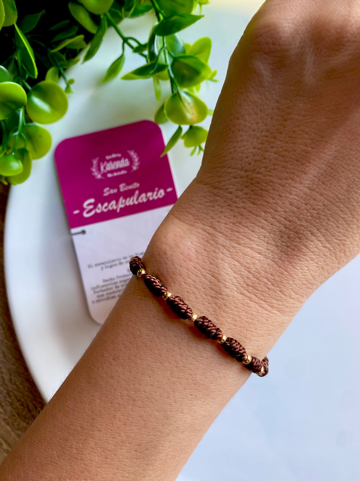 KD230084- Pulsera Decenario con Escapulario San Benito