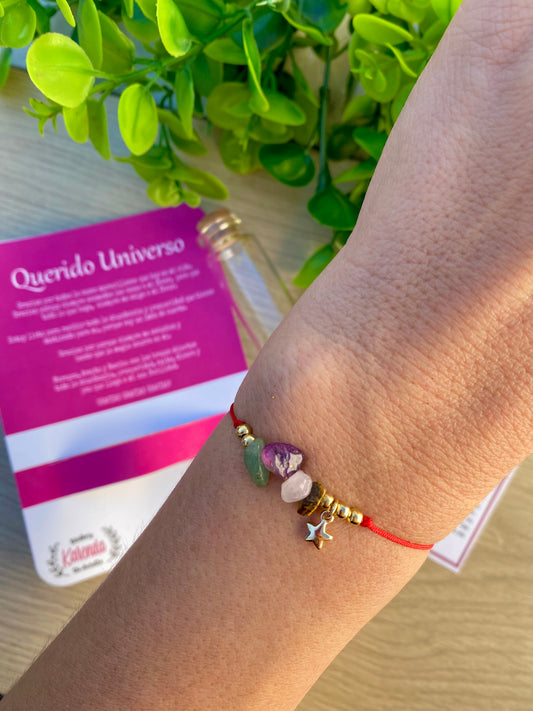 KD090776- Pulsera Querido Universo con Cuarzos