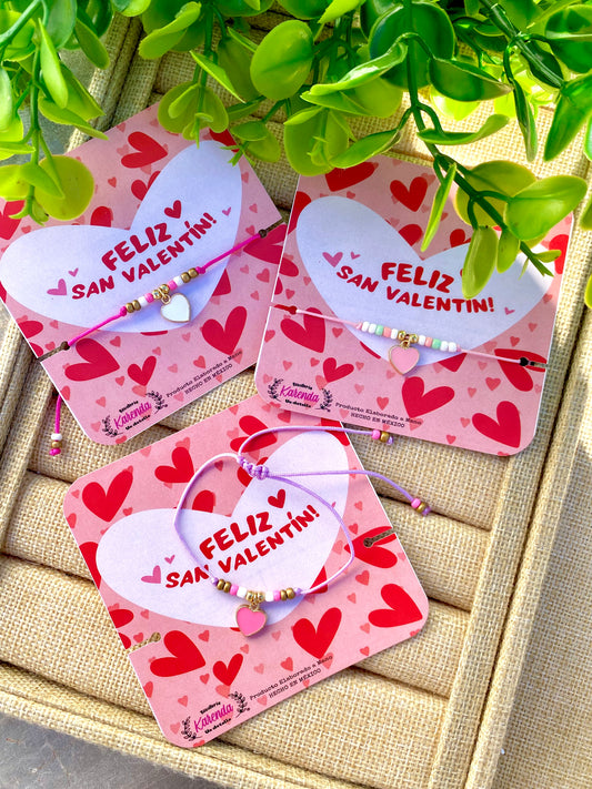 KD090792- Pulsera de Corazon con Chaquira