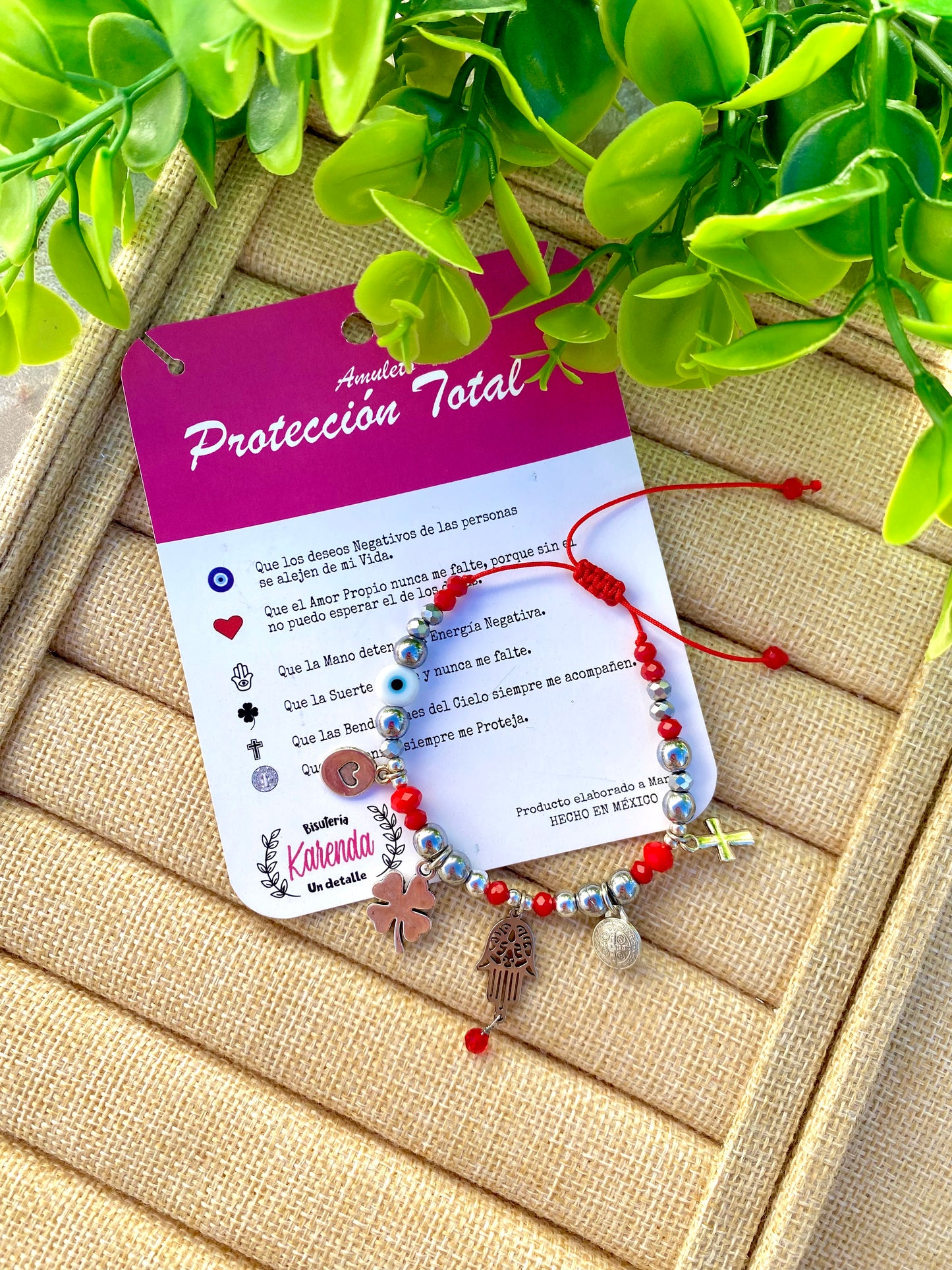 KD090788- Pulsera Protección Total con Multidijes color Plata