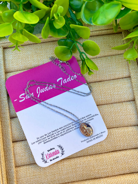 KD050102- Collar de San Judas Tadeo Bi Color