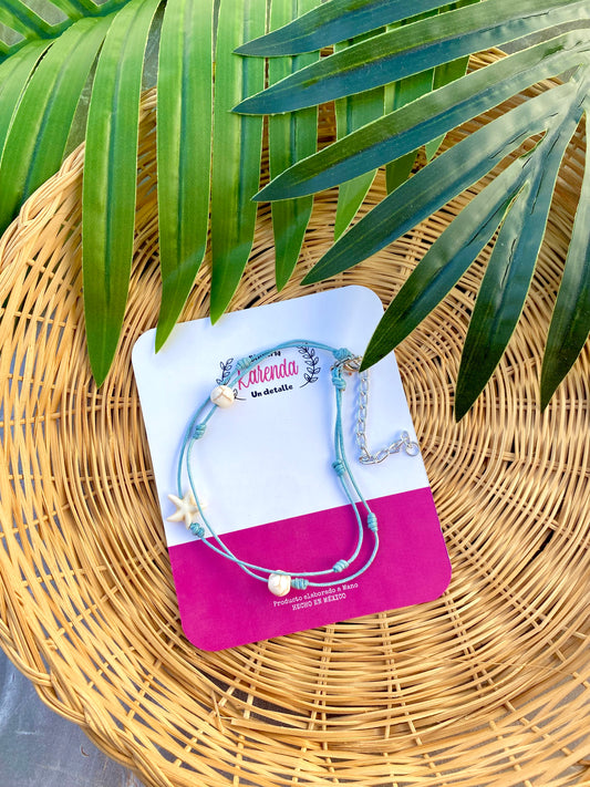 KD060014- Tobillera Nudo Estrellas