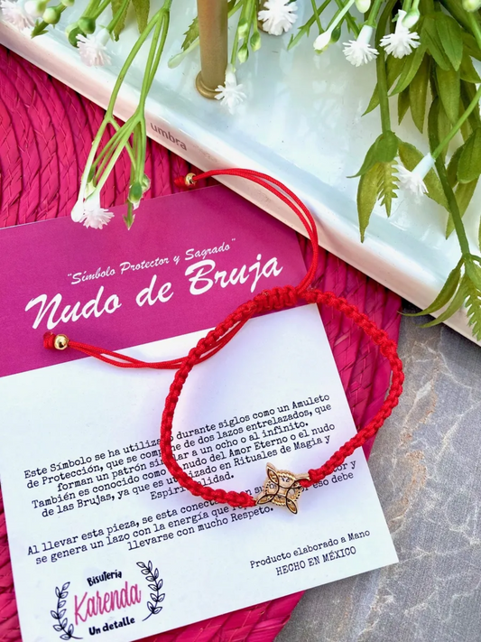 KD090721- Pulsera Nudo de Bruja con Tejido Macramé