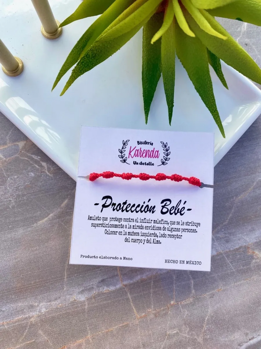 KD090070- Pulsera de Protección 7 Nudos para Bebe