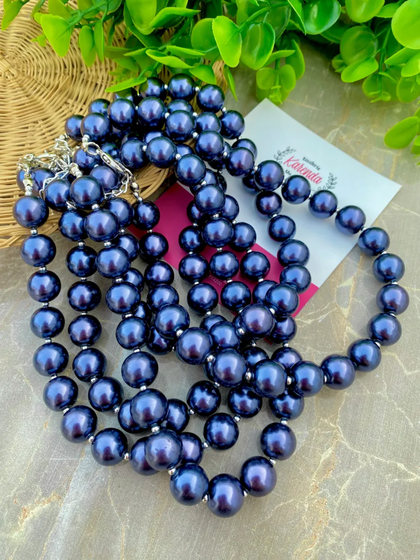 KD050776- Collar de Perla XL Morado