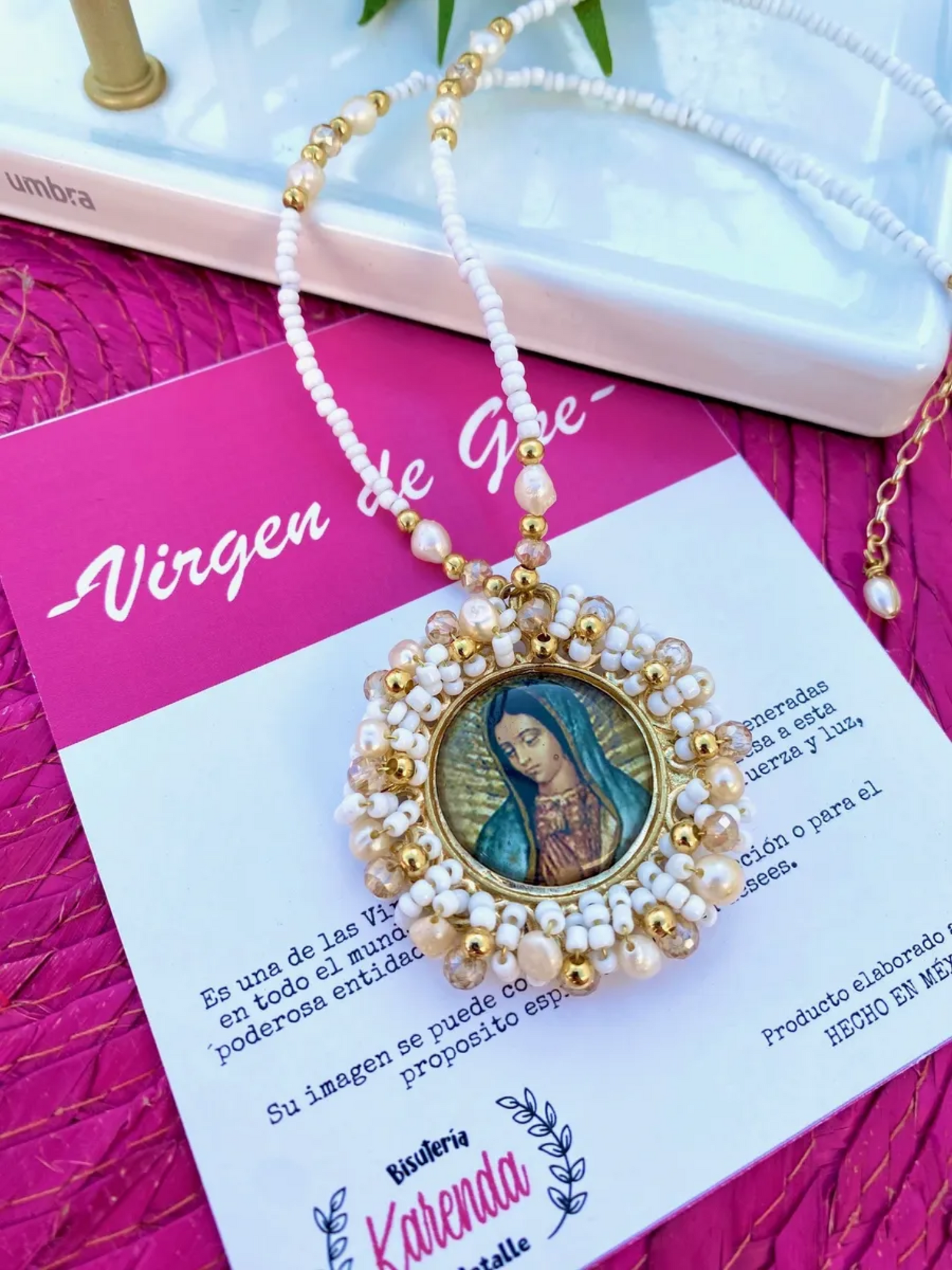 KD050716- Collar con Medalla de Virgen de Guadalupe