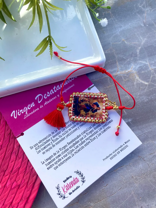KD230049- Pulsera Escapulario de Virgen Desatanudos