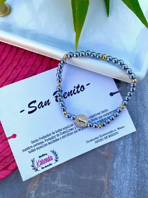 KD090727- Pulsera de San Benito Bi color
