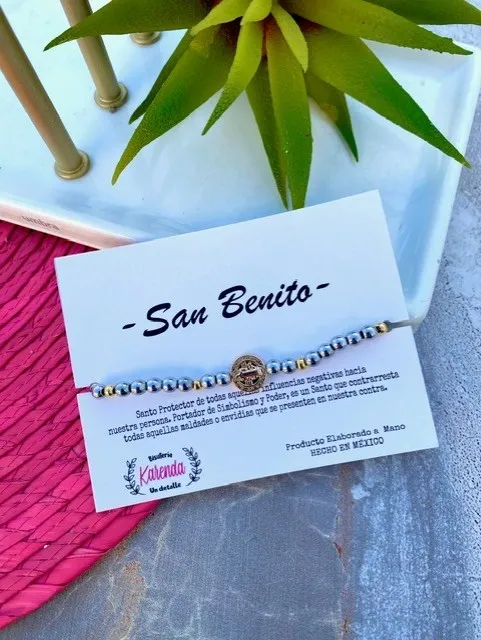 KD090727- Pulsera de San Benito Bi color