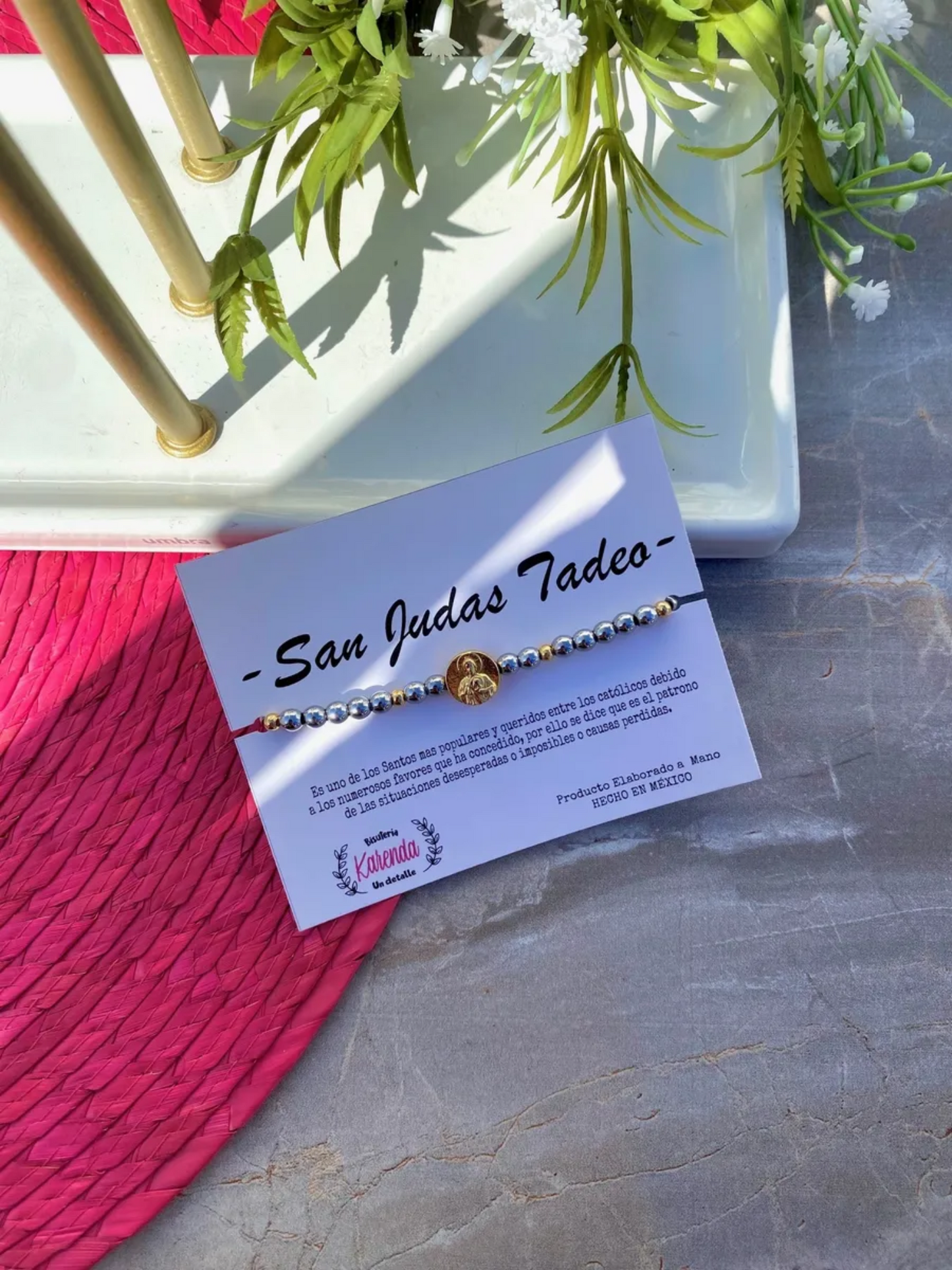 KD090729- Pulsera de San Judas Tadeo Bi color