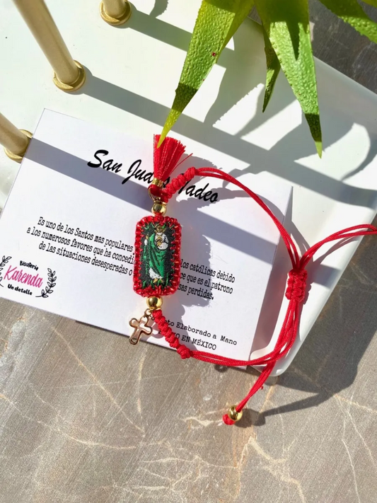 KD090573- Pulsera Escapulario Mini de San Judas Tadeo