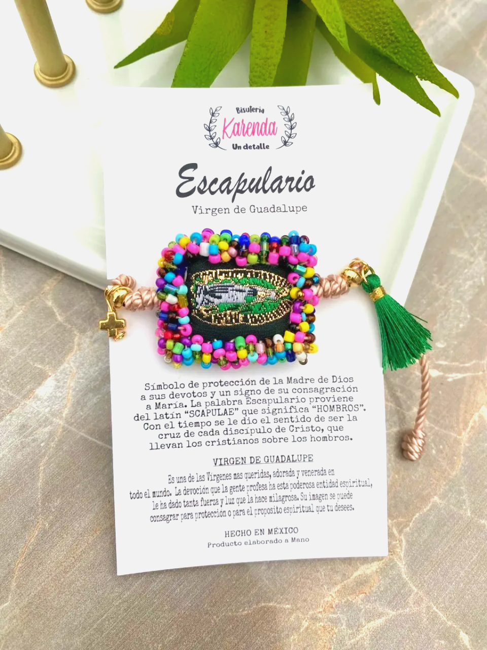 KD230006- Pulsera Escapulario de Virgen de Guadalupe