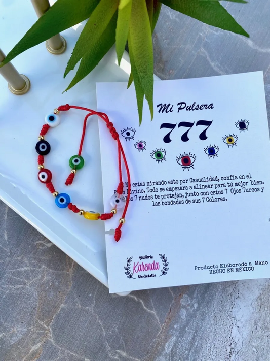 KD090415- Pulsera de Hilo 777