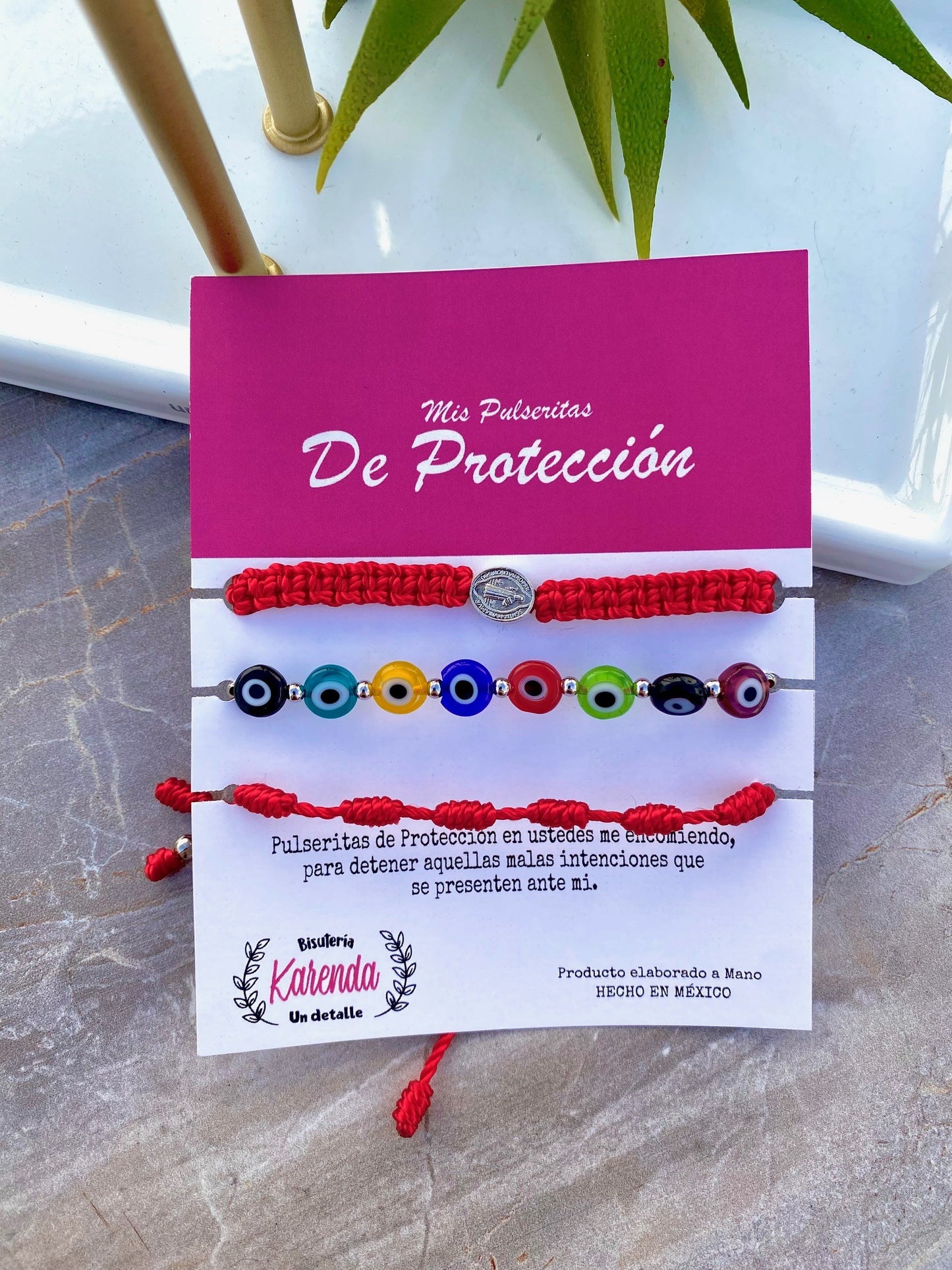 KD090763- Set de 3 Pulseras de Protección