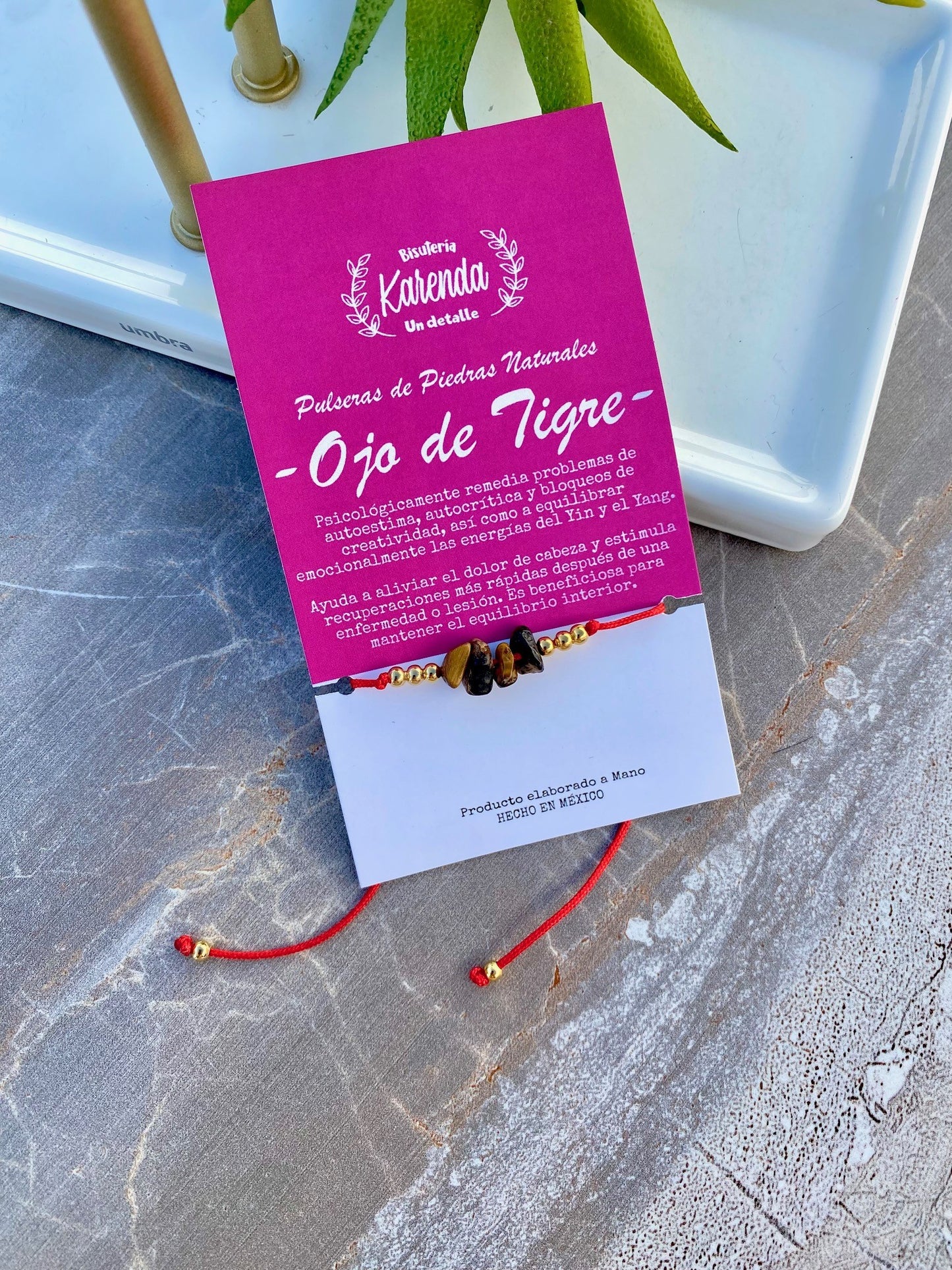 KD090698- Pulsera de Chip de Ojo de Tigre