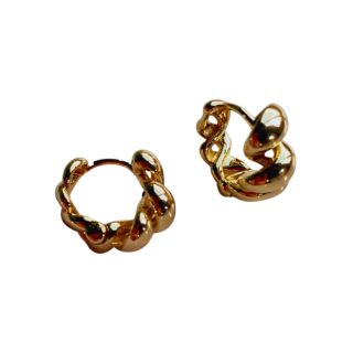 KD010451A- Aretes Huggies Pequeñas entrelazados