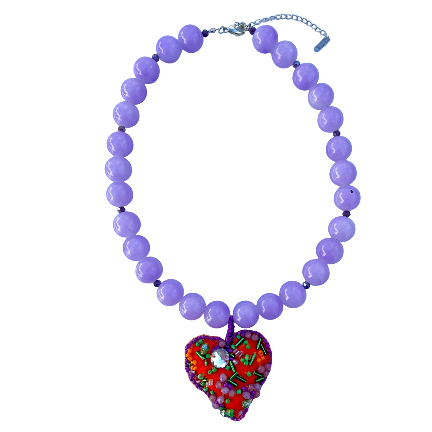 KD050838 - Collar Maxi Corazón Bordado
