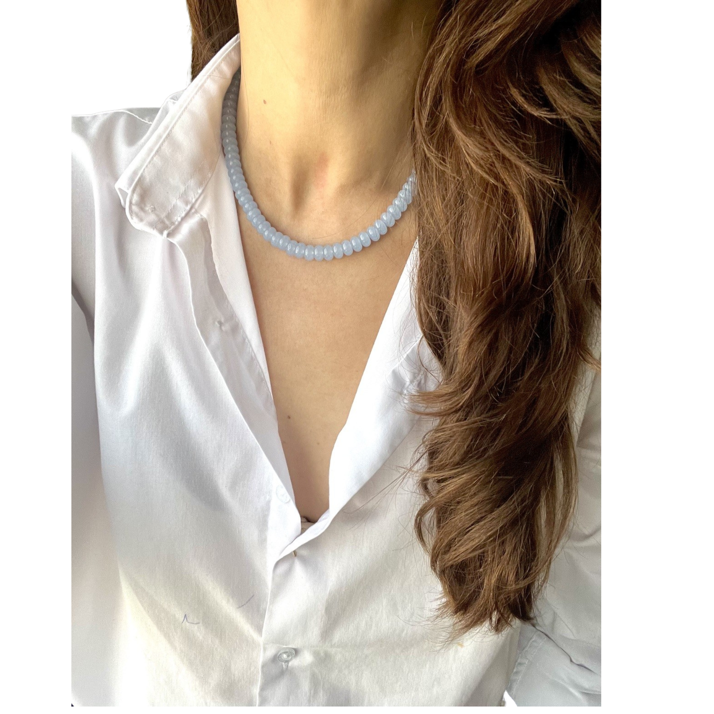 KD050847- Collar Corto con Cuentas Donitas
