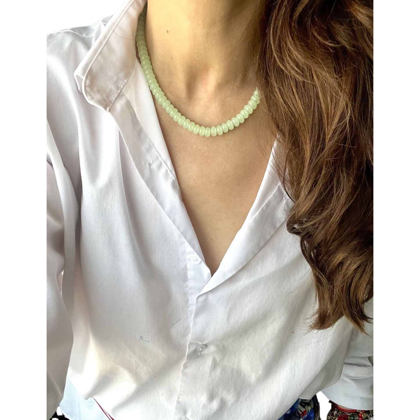 KD050847- Collar Corto con Cuentas Donitas