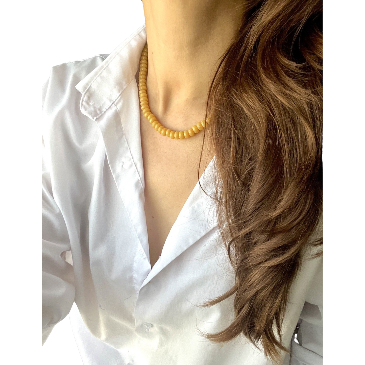 KD050847- Collar Corto con Cuentas Donitas