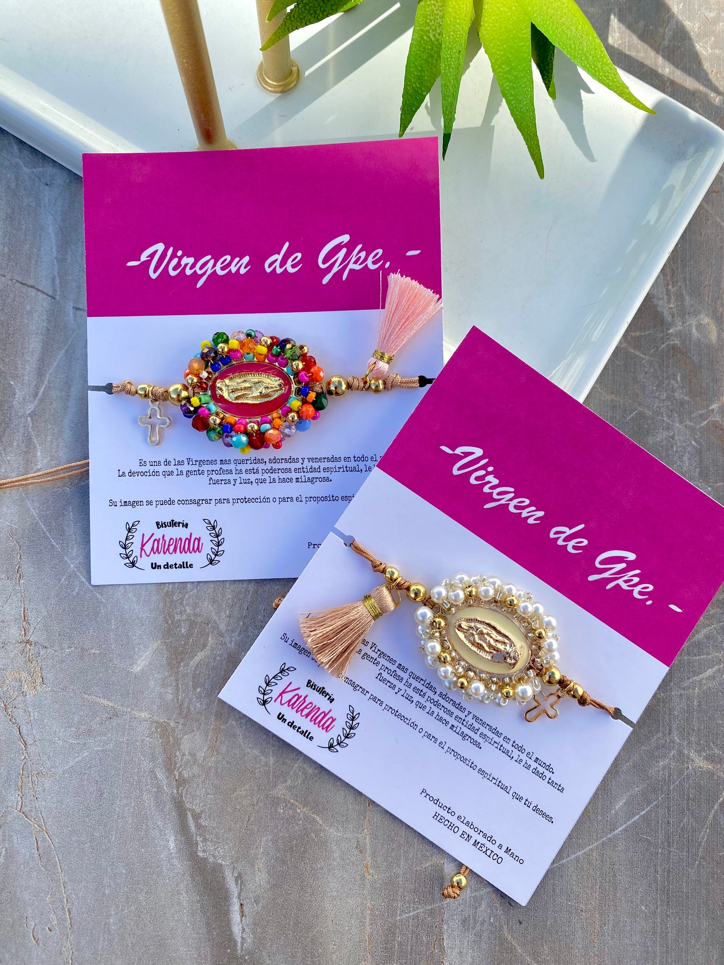 KD230024- Pulsera Medalla de Virgen de Guadalupe