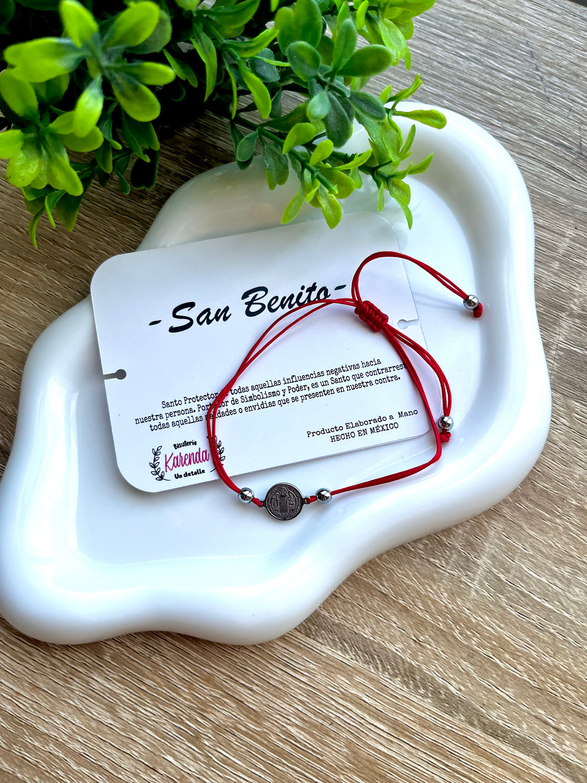 KD090861- Pulsera Roja de Protección de San Benito