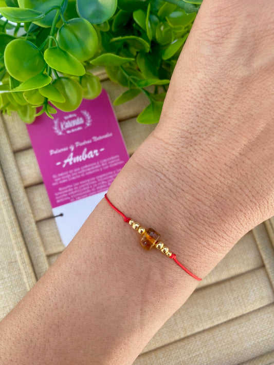KD090350- Pulsera Ámbar de Chip