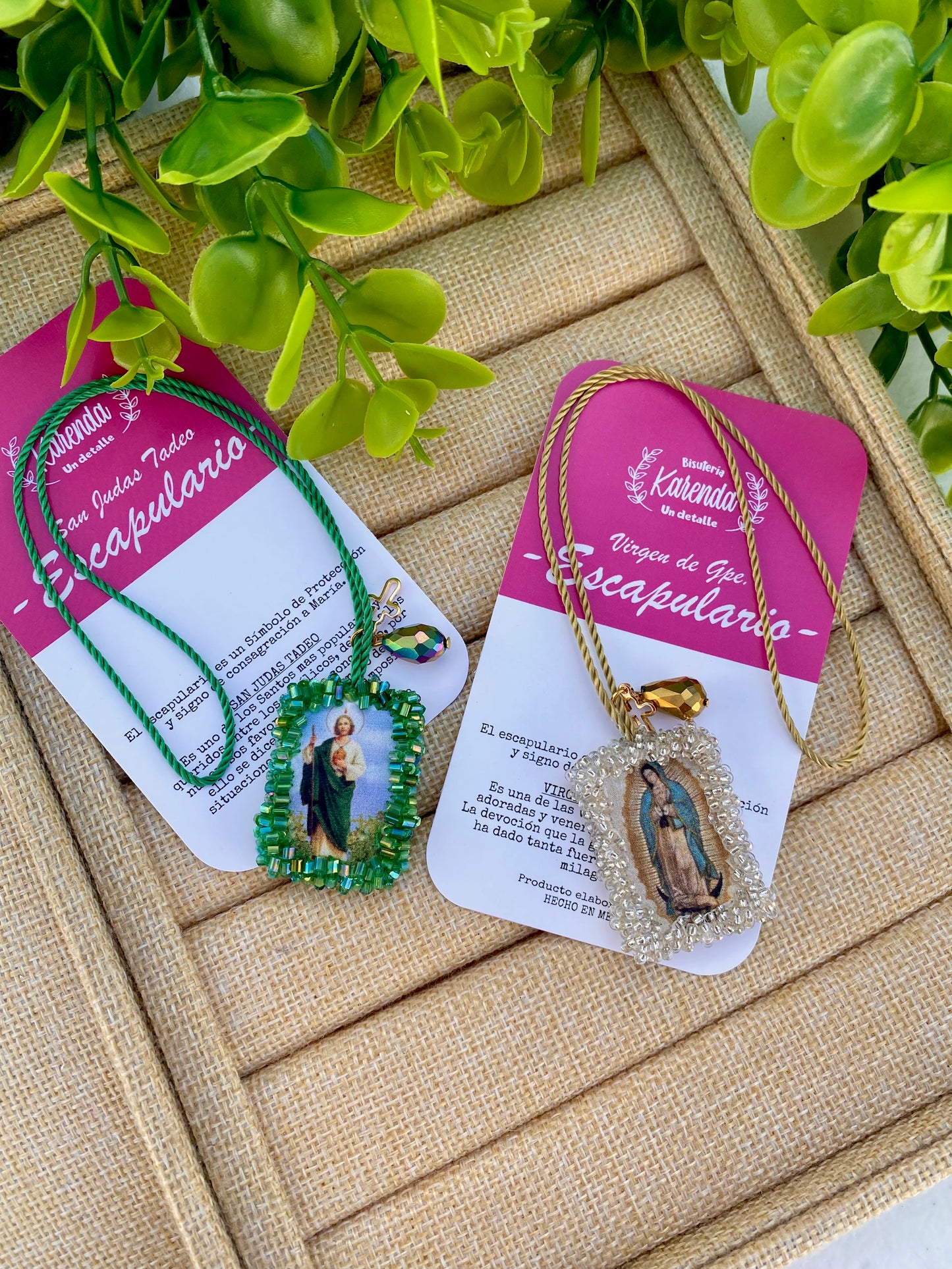KD23006768- Pulsera Escapulario con doble Vista con Imagen de Santo
