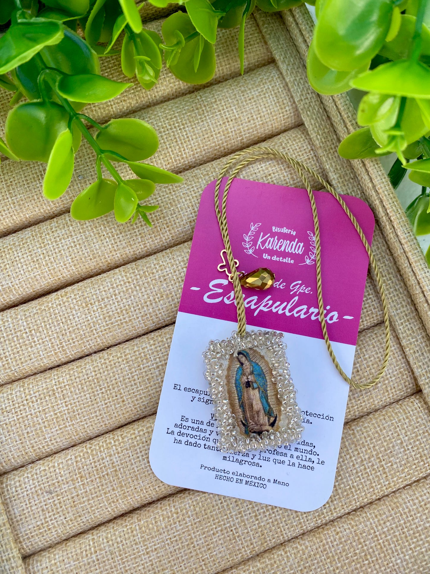 KD23006768- Pulsera Escapulario con doble Vista con Imagen de Santo