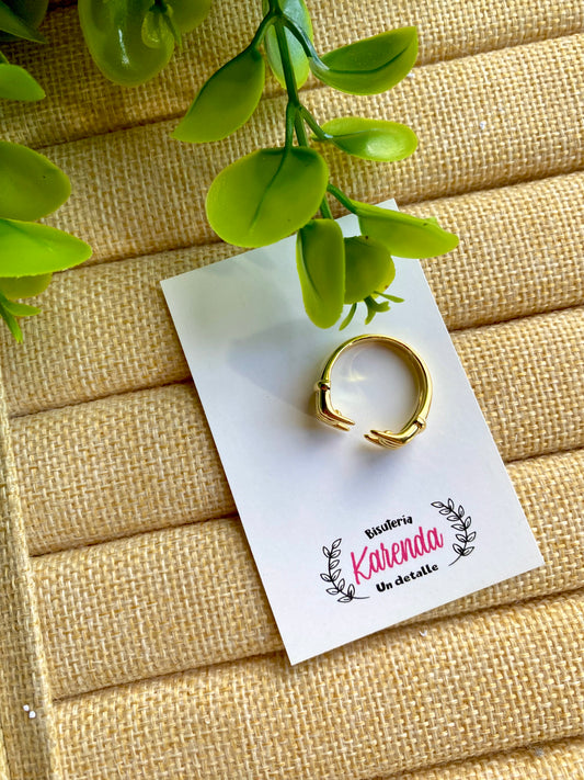 KD020122- Anillo ajustable de Manitas en forma de Rock