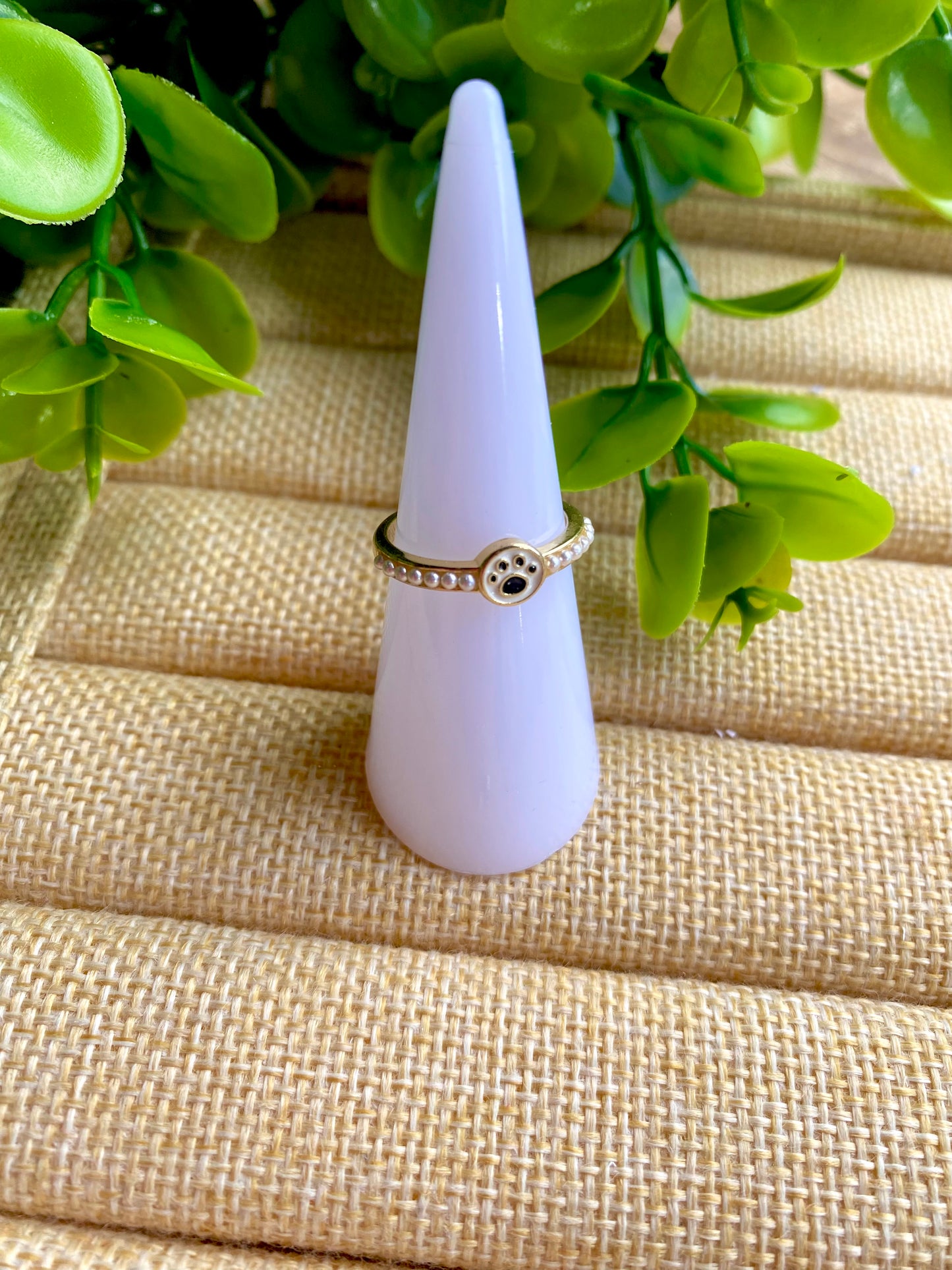 KD020123- Anillos ajustable con Manita de Perrito