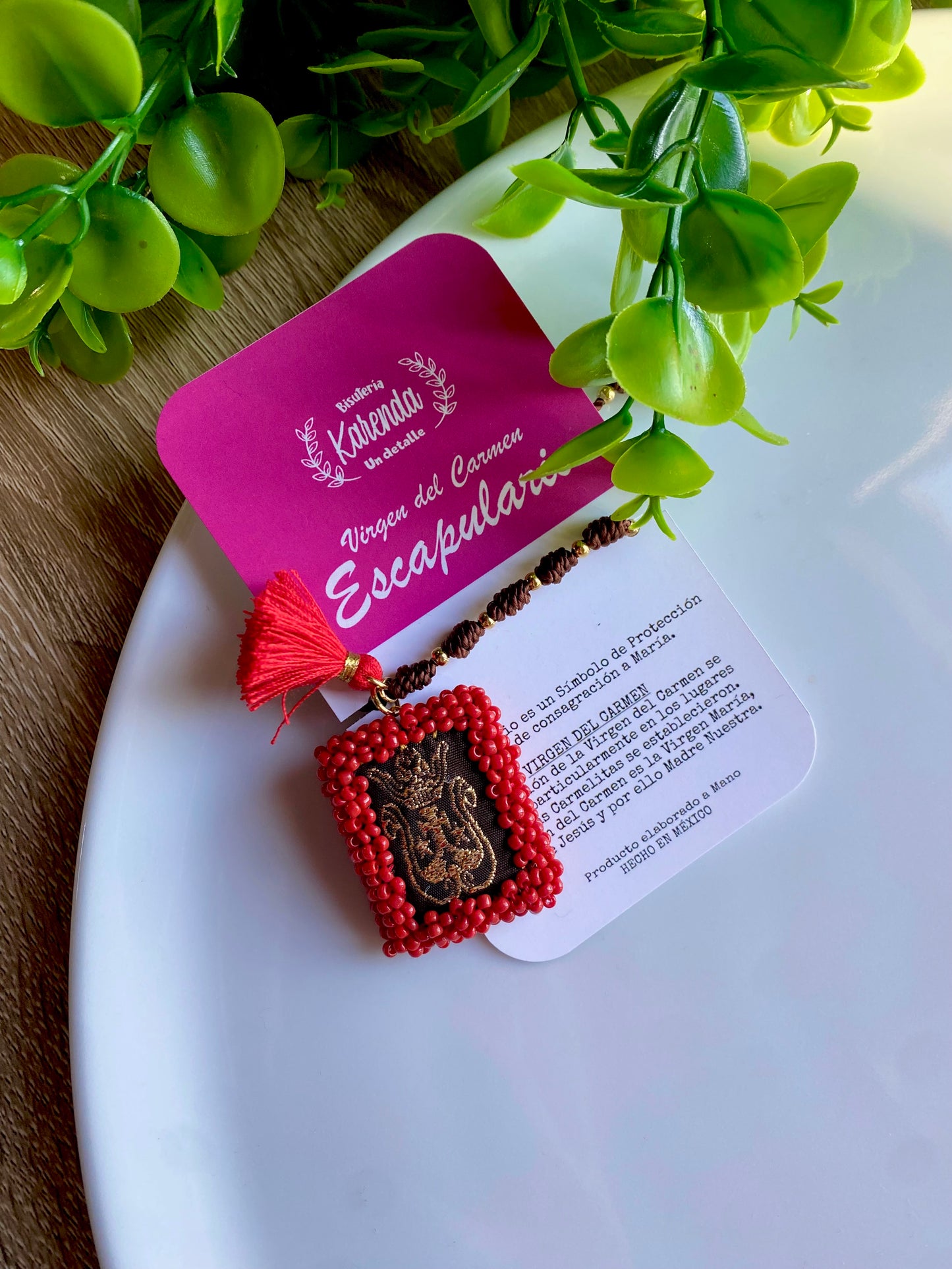 KD230085- Pulsera Decenario con Escapulario Virgen del Carmen