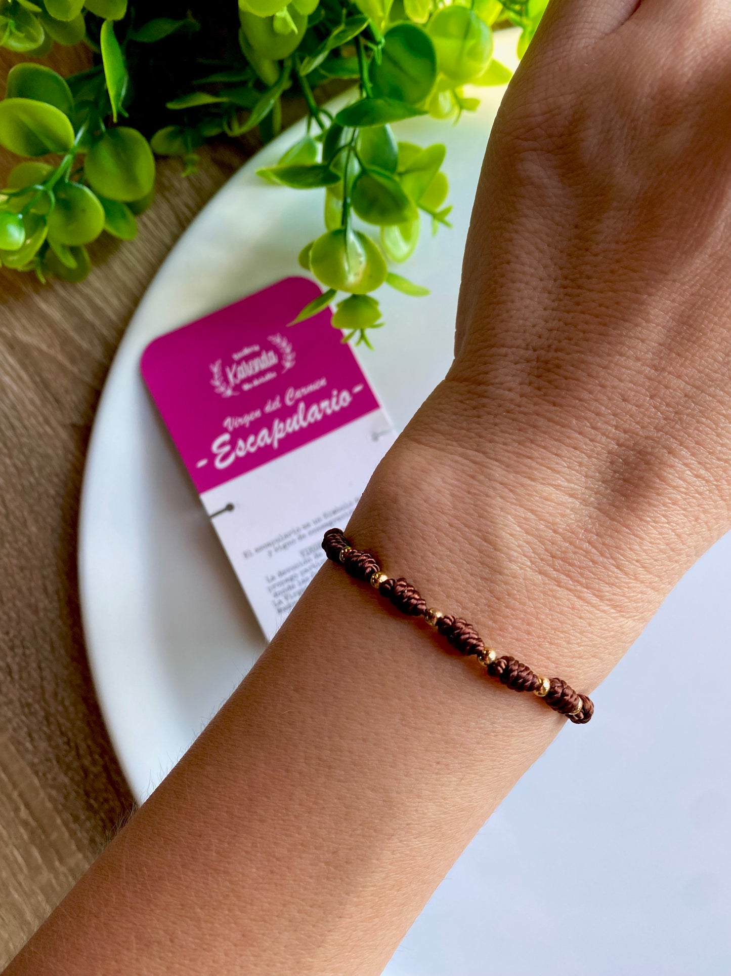 KD230085- Pulsera Decenario con Escapulario Virgen del Carmen