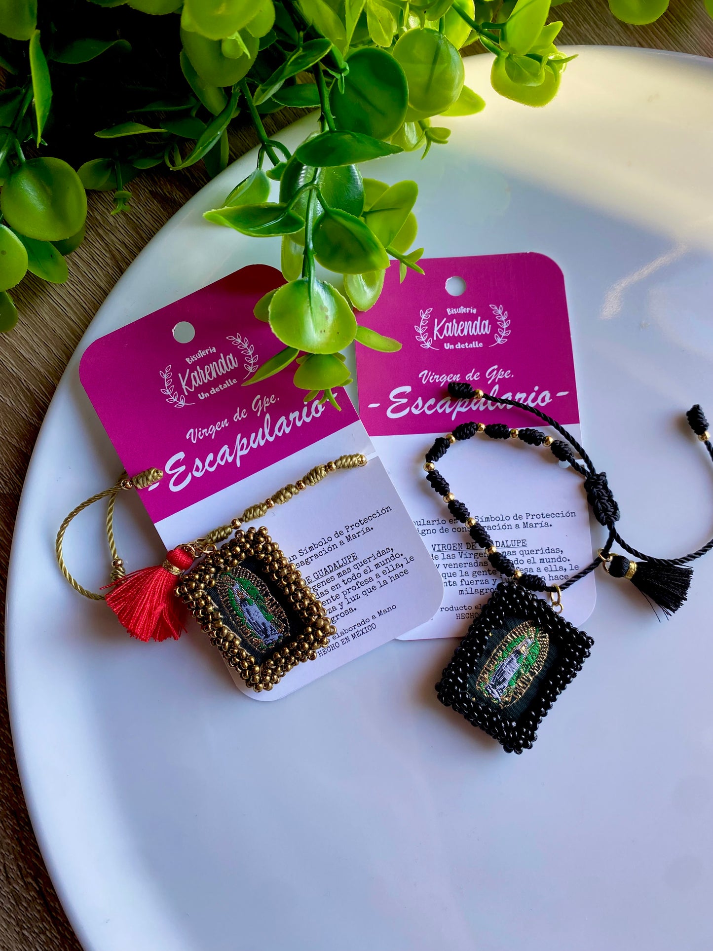 KD230082- Pulsera Decenario con Escapulario Virgen de Guadalupe