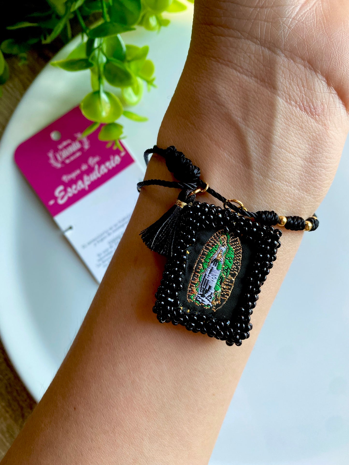 KD230082- Pulsera Decenario con Escapulario Virgen de Guadalupe