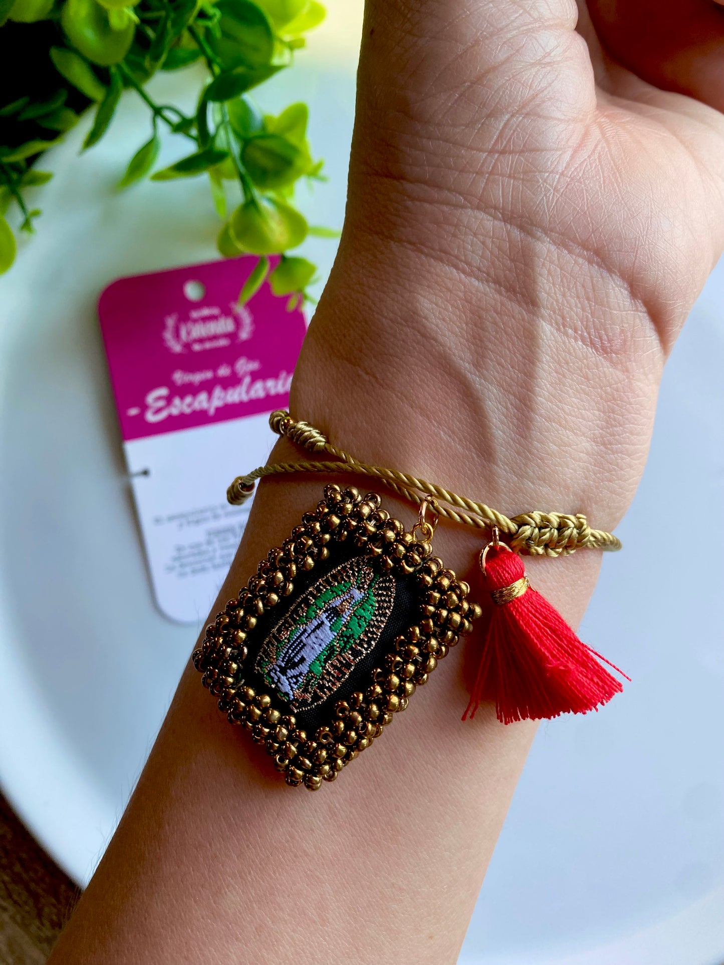 KD230082- Pulsera Decenario con Escapulario Virgen de Guadalupe