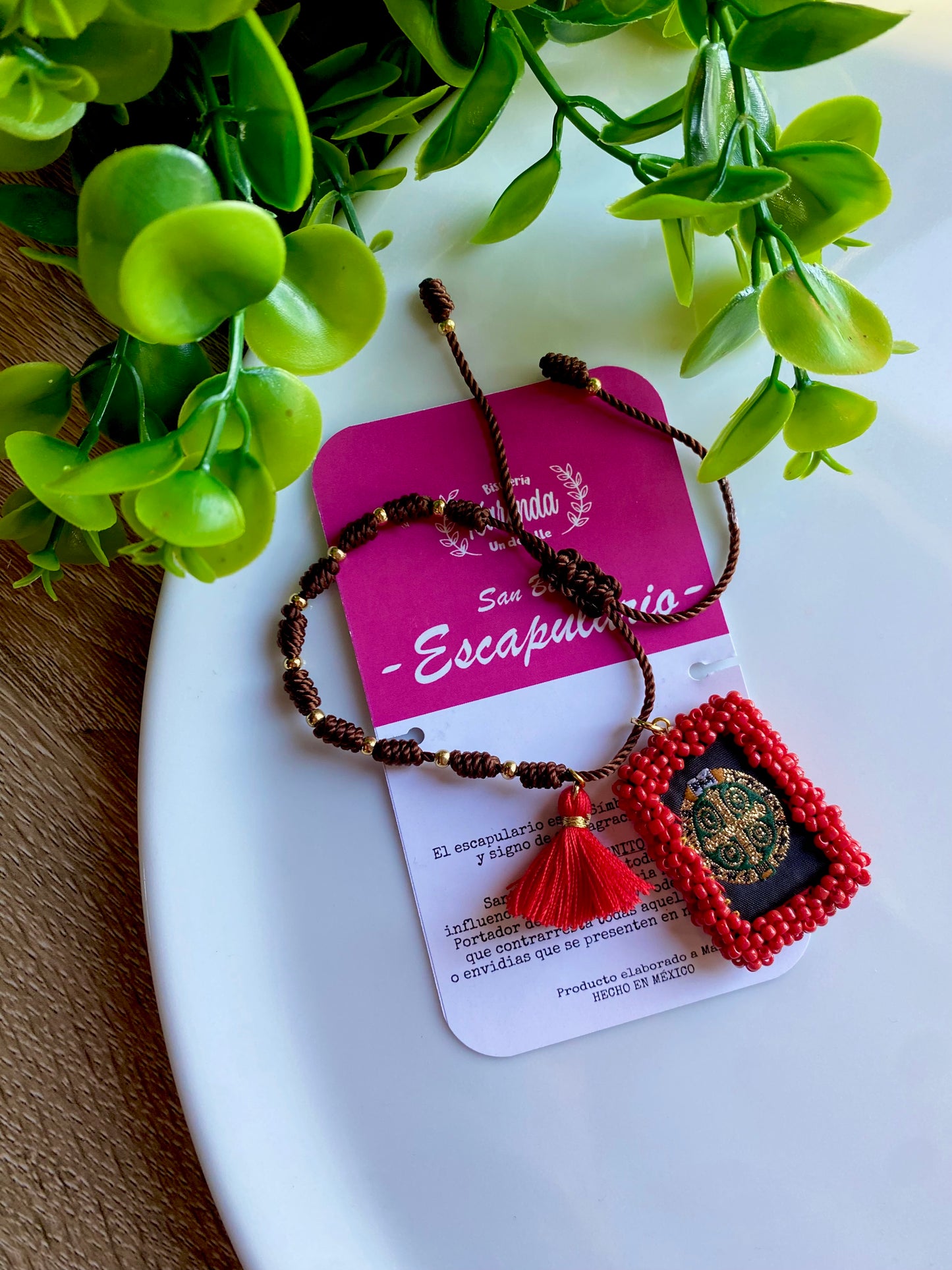 KD230084- Pulsera Decenario con Escapulario San Benito