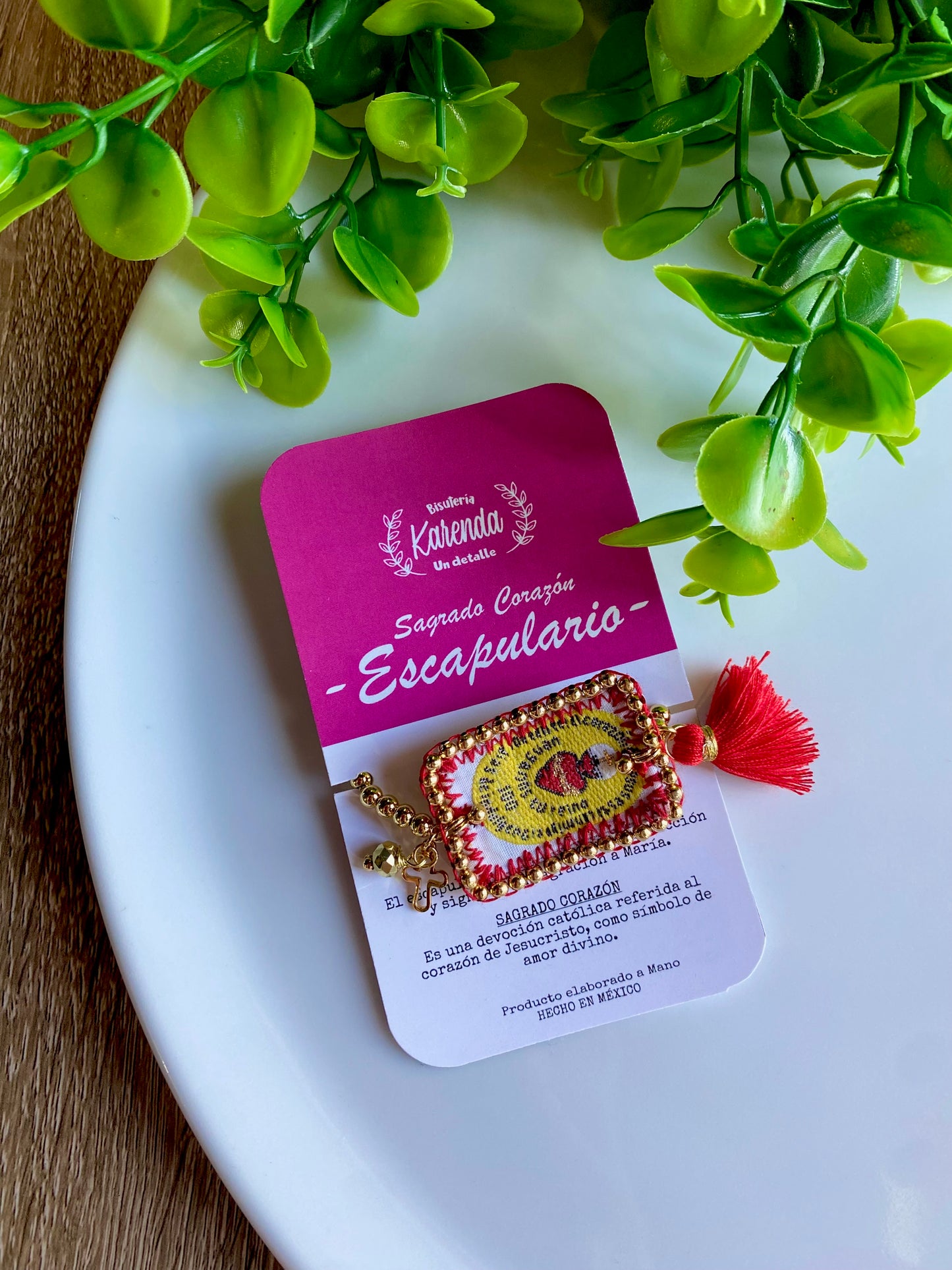 KD230081- Pulsera Escapulario de Sagrado Corazón