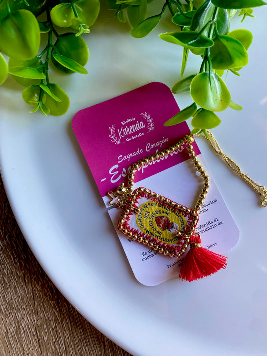 KD230081- Pulsera Escapulario de Sagrado Corazón