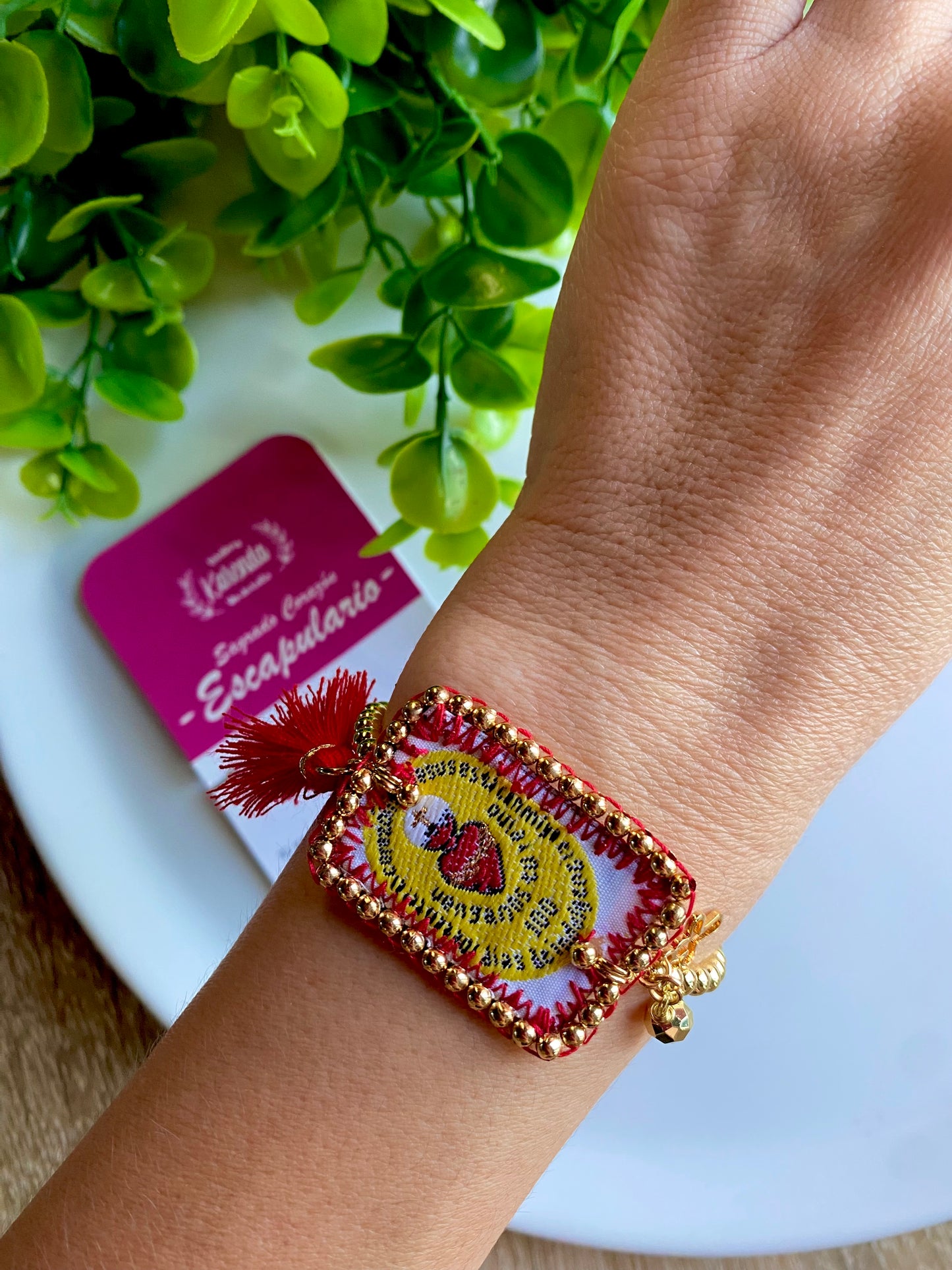 KD230081- Pulsera Escapulario de Sagrado Corazón