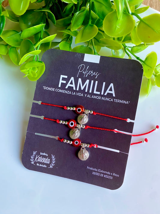 KD090765- Juego de 3 Pulseras de Protección para Familia