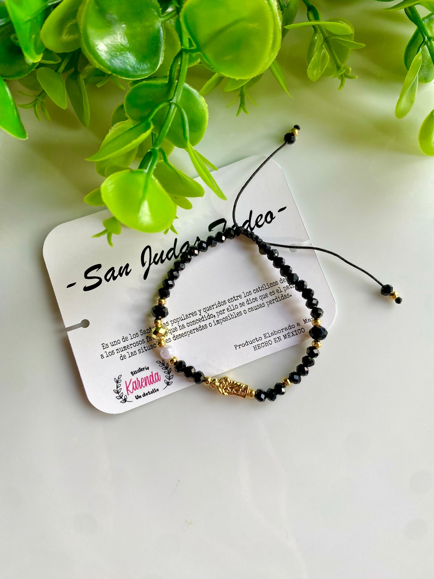 KD090769- Pulsera de San Judas Tadeo con Cristales
