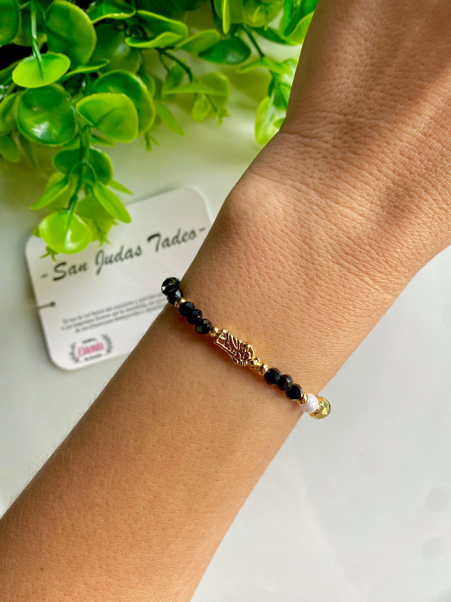 KD090769- Pulsera de San Judas Tadeo con Cristales