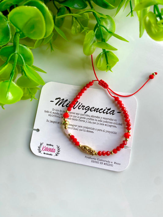 KD090768- Pulsera de Virgen de Guadalupe de Cristal