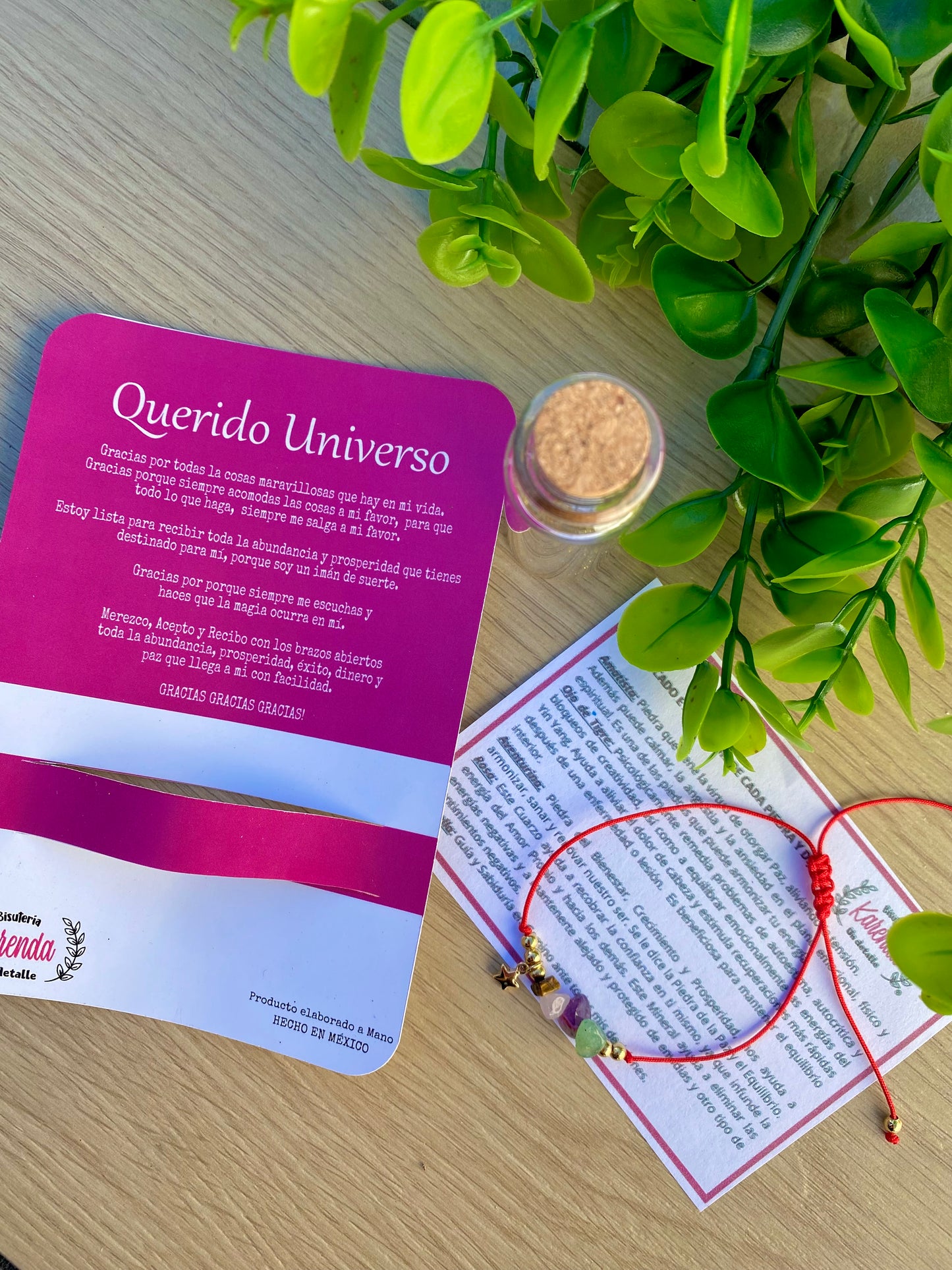 KD090776- Pulsera Querido Universo con Cuarzos