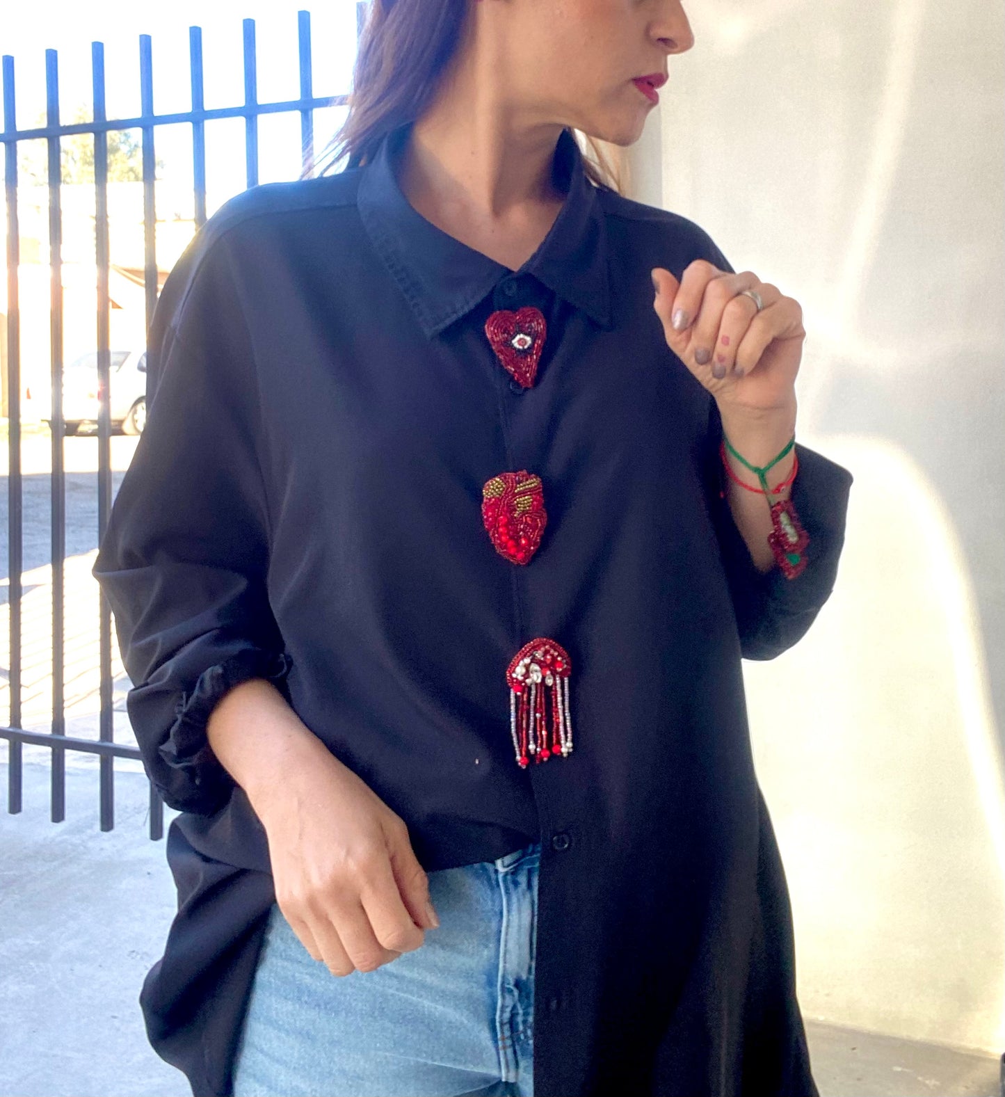 KD210021- Broche Medusa Bordado