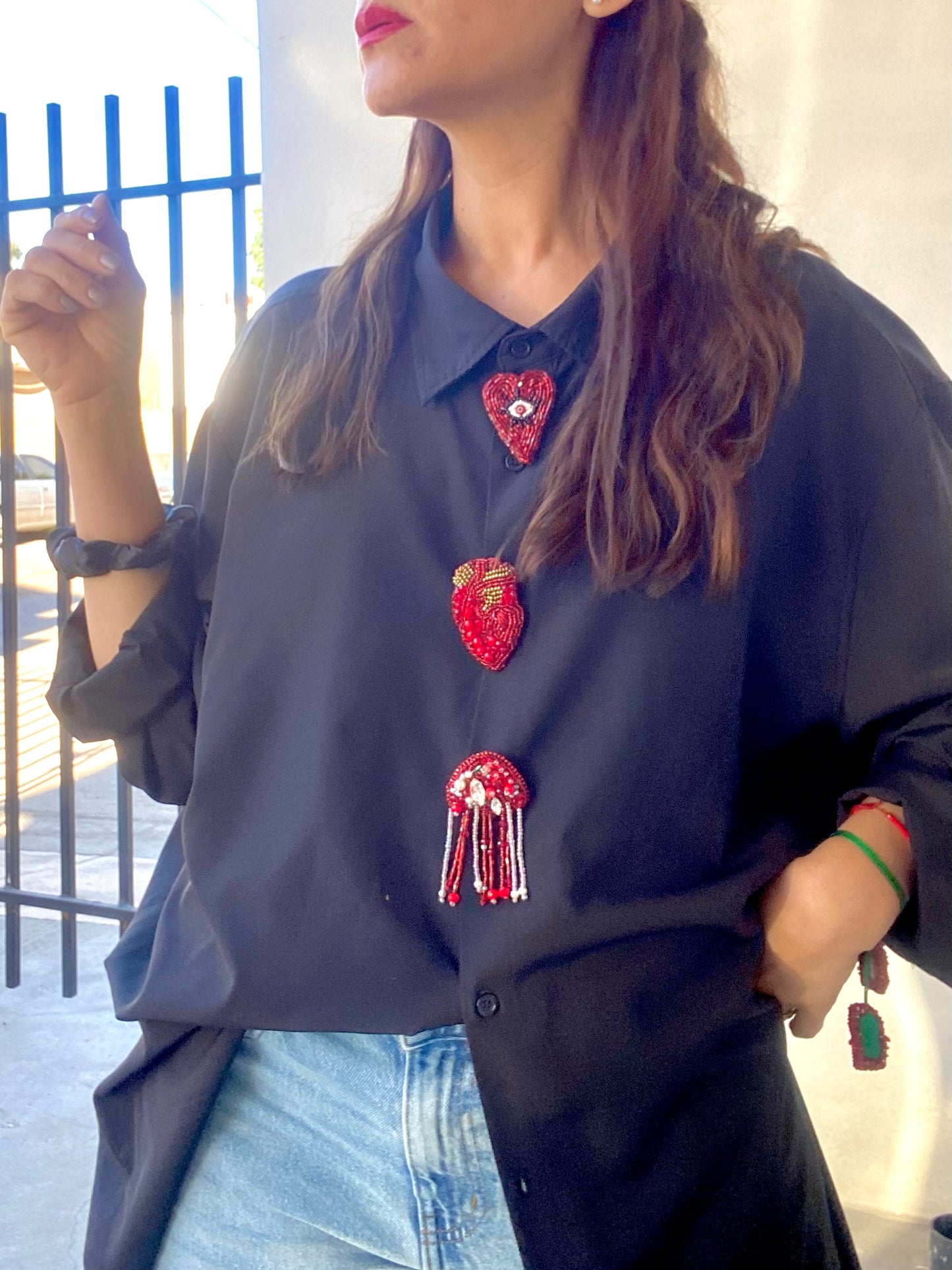 KD210021- Broche Medusa Bordado