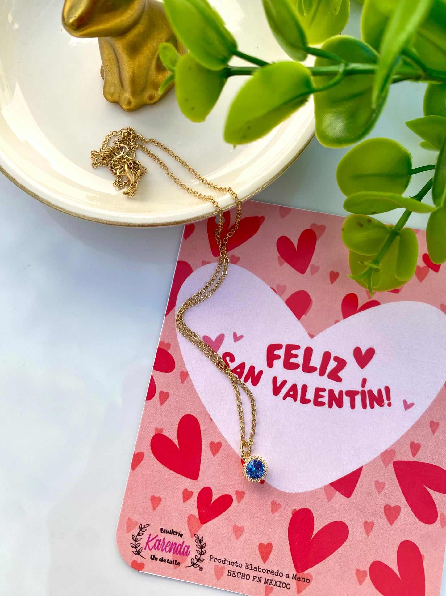 KD050823- Collar de cadena con Dije Circulo Zirconia