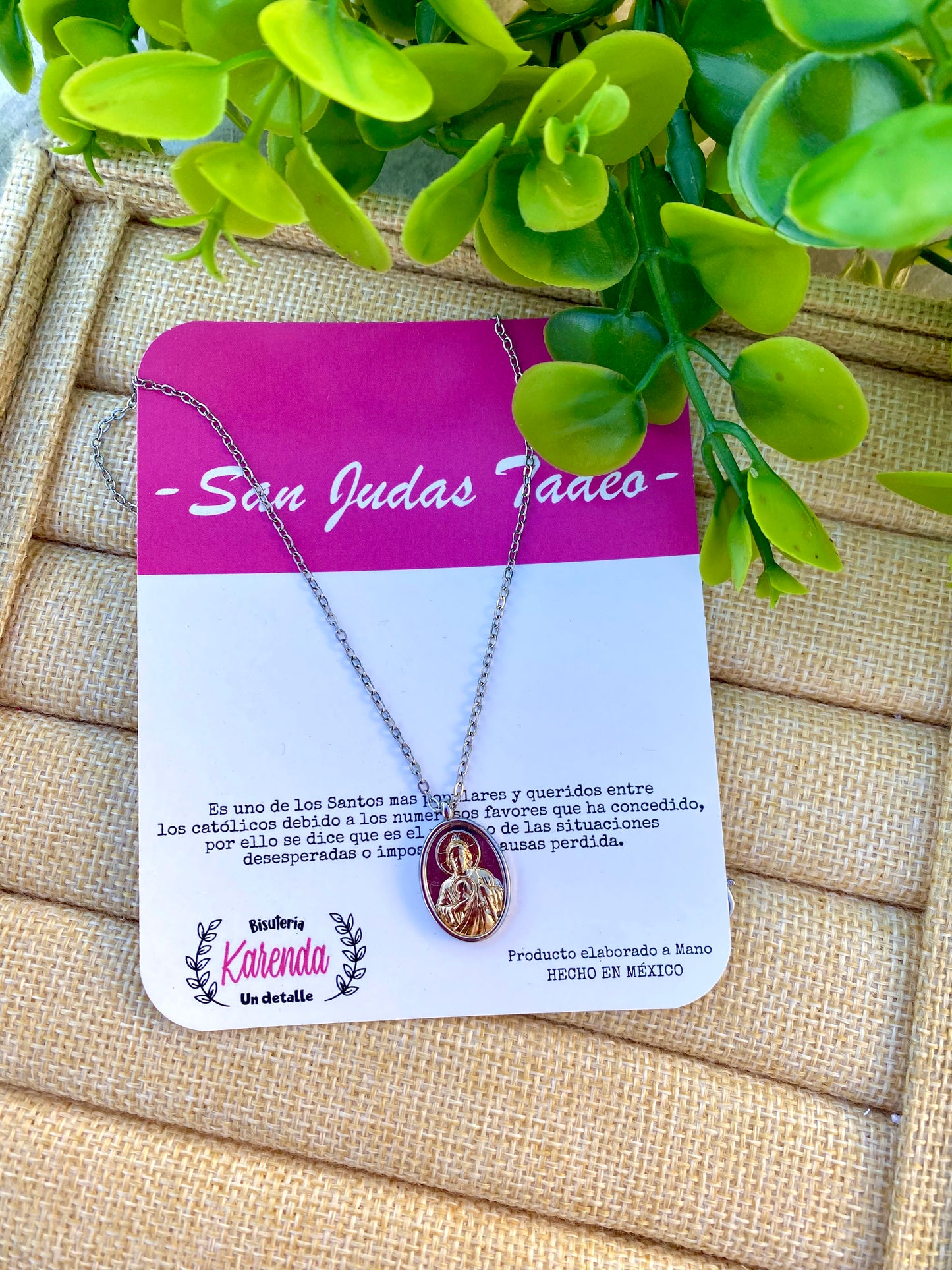 KD050102- Collar de San Judas Tadeo Bi Color
